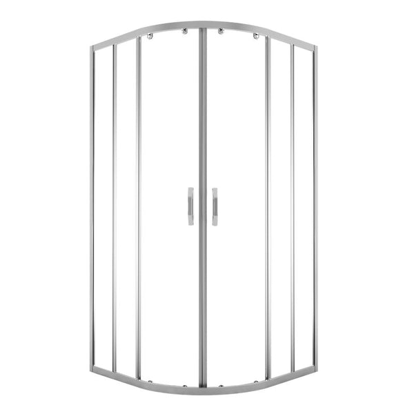 Halvrund Brusekabine Flexi Justerbar 78-100 x 78-100 cm Krom
