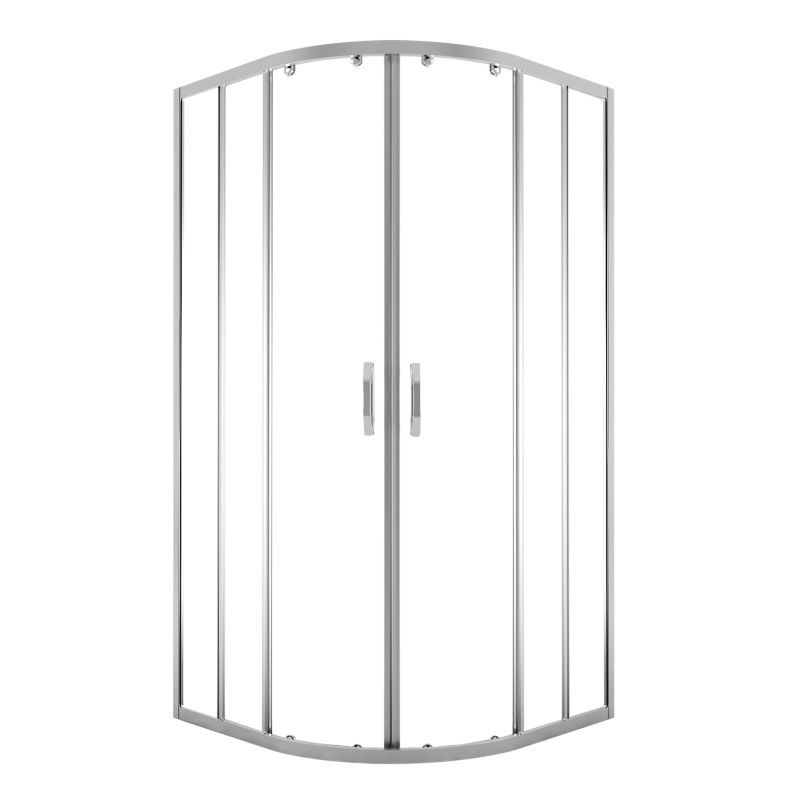 Halvrund Brusekabine Flexi Justerbar 78-100 x 78-100 cm Krom