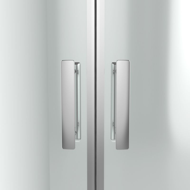 Halvrund brusekabine GoodHome Beloya 80 x 80 x 195 cm krom/transparent