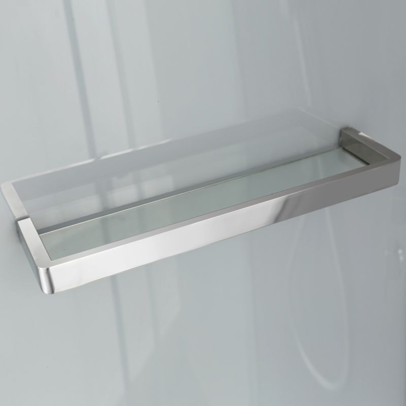 Halvrund brusekabine GoodHome Beloya 90 cm krom med hydromassage