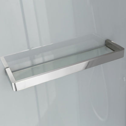 Halvrund brusekabine GoodHome Beloya 90 cm krom med hydromassage