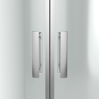 Halvrund brusekabine GoodHome Beloya 90 x 90 x 195 cm krom/transparent