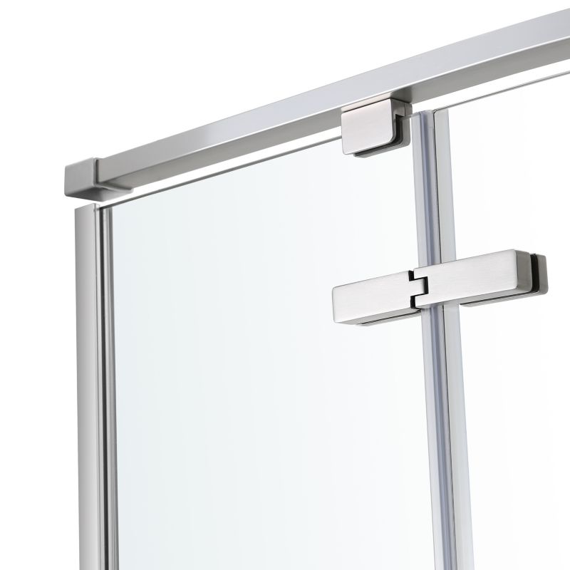 Halvrundt Brusekabine Ezili 90 cm Krom/Transparent