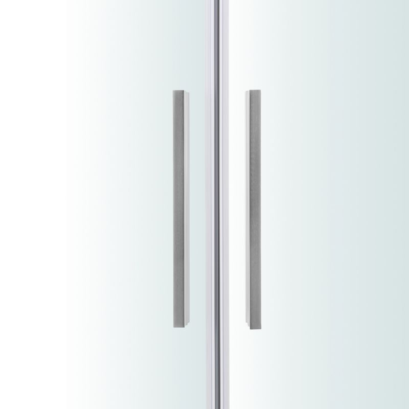 Halvrundt Brusekabine Ezili 90 cm Krom/Transparent