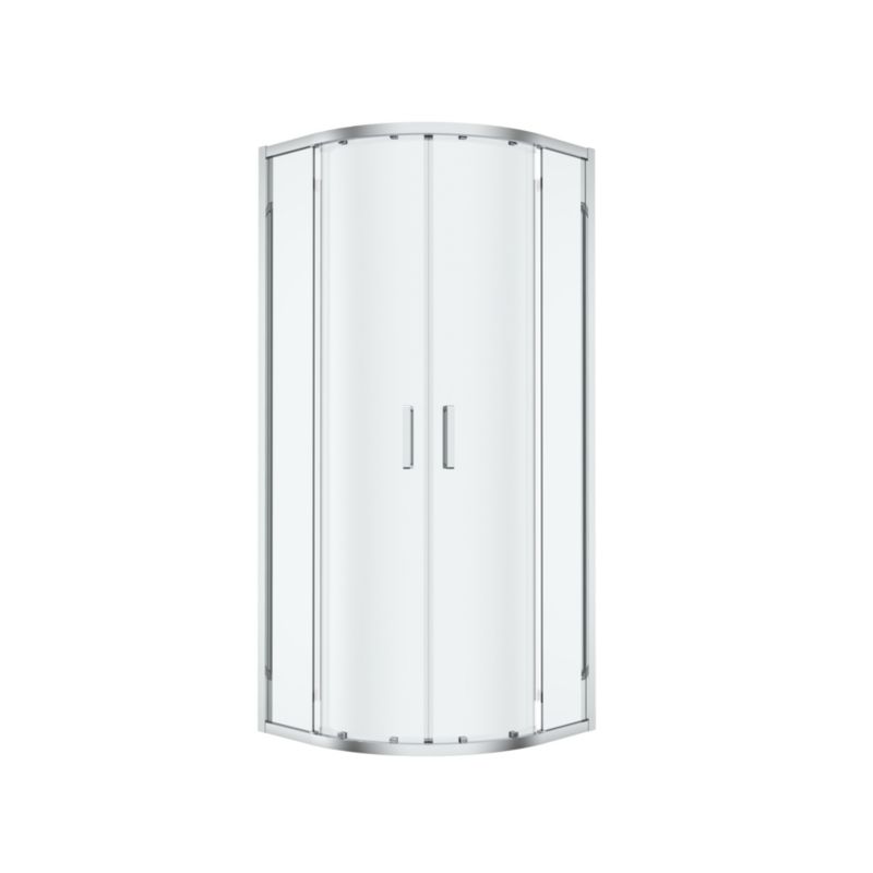 Halvcirkelformet Brusekabine Ledava 80x80x195 cm Krom