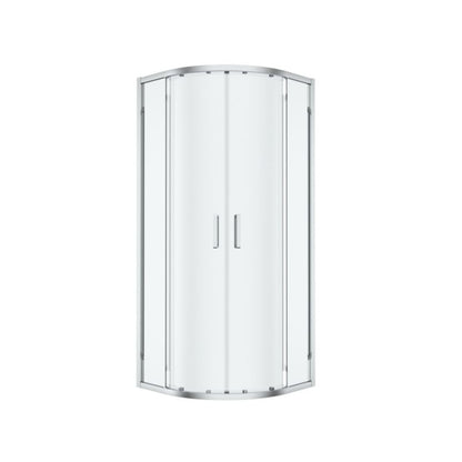 Halvcirkelformet Brusekabine Ledava 80x80x195 cm Krom