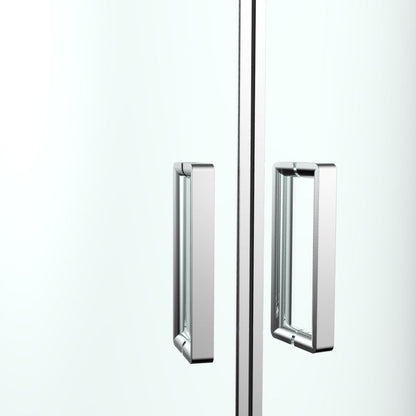 Halvcirkelformet Brusekabine Ledava 80x80x195 cm Krom