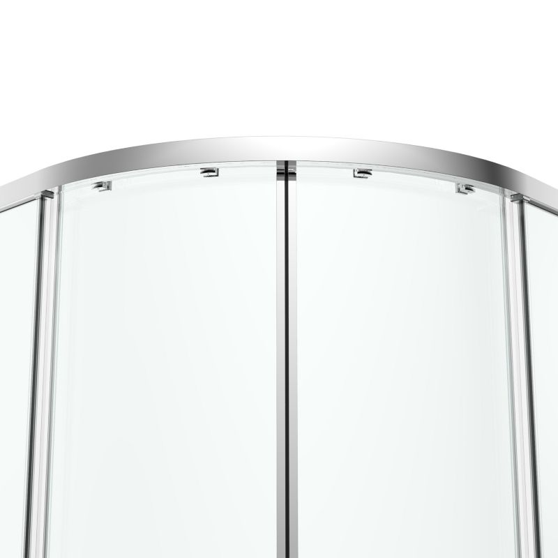 Halvcirkelformet Brusekabine Ledava 80x80x195 cm Krom