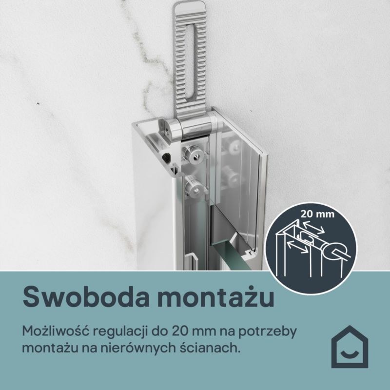 Halvrund Brusekabine 90 cm Krom Gennemsigtigt Glas