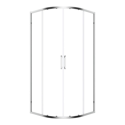Halvrund Brusekabine 90 cm Krom Gennemsigtigt Glas