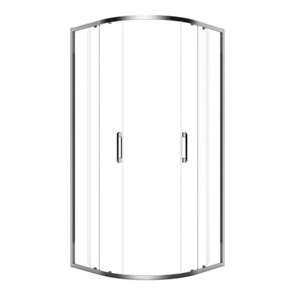 Halvrund Brusekabine 90 cm Krom Gennemsigtigt Glas