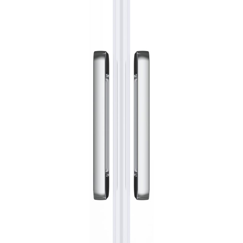 Halvrund Brusekabine 90 cm Krom Gennemsigtigt Glas
