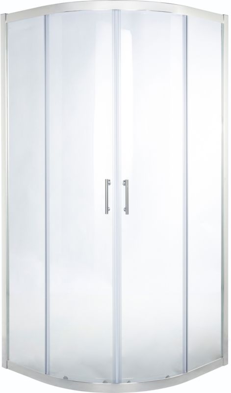 Halvrund brusekabine Onega 90 x 90 x 190 cm krom/transparent