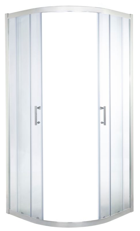 Halvrund brusekabine Onega 90 x 90 x 190 cm krom/transparent