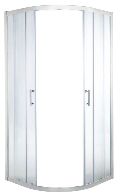 Halvrund brusekabine Onega 90 x 90 x 190 cm krom/transparent