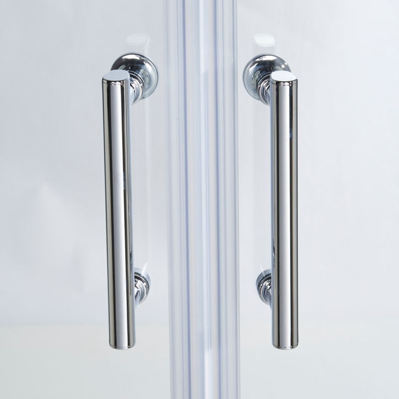 Halvrund brusekabine Onega 90 x 90 x 190 cm krom/transparent