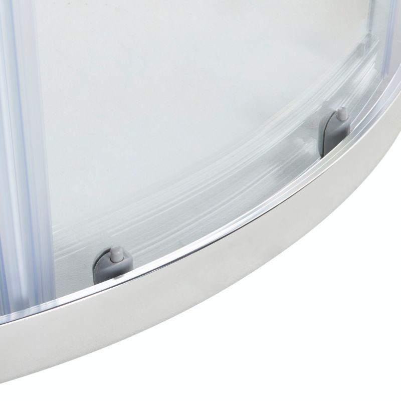 Halvrund brusekabine Onega 90 x 90 x 190 cm krom/transparent