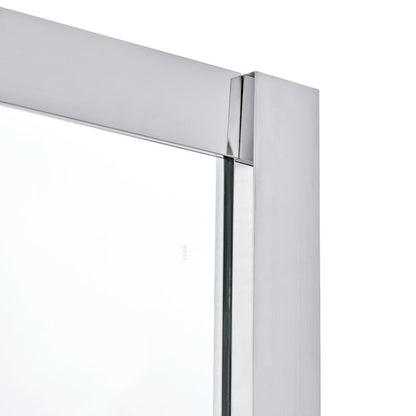 Halvrund brusekabine Zilia 90 x 90 x 200 cm inox/transparent