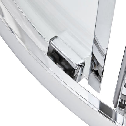 Halvrund Brusekabine 90 x 90 x 200 cm Transparent Glas