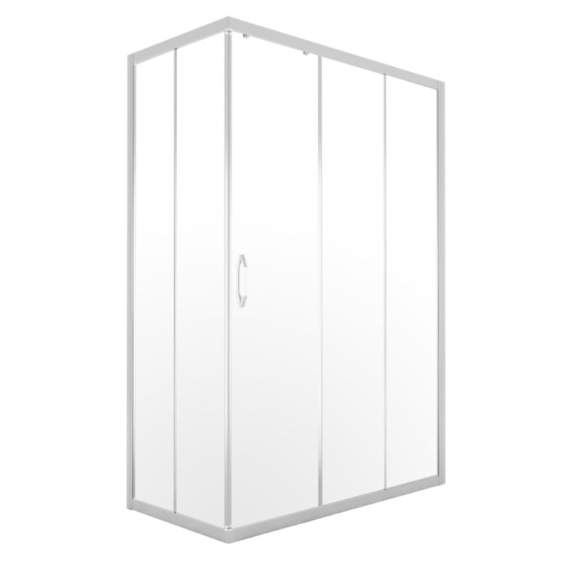 Rektangulært brusekabine Durasan Flexi, justerbar 73-90 x 105-140 cm, krom