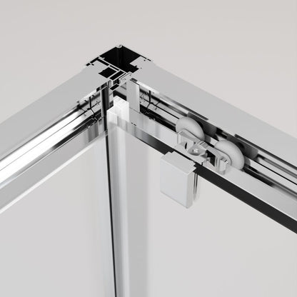Rektangulært Brusekabine Regulerbar 73-90 x 105-140 cm Krom