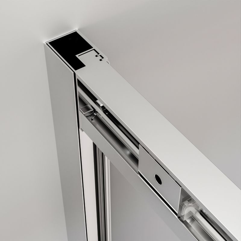 Rektangulært brusekabine Durasan Flexi, justerbar 73-90 x 105-140 cm, krom
