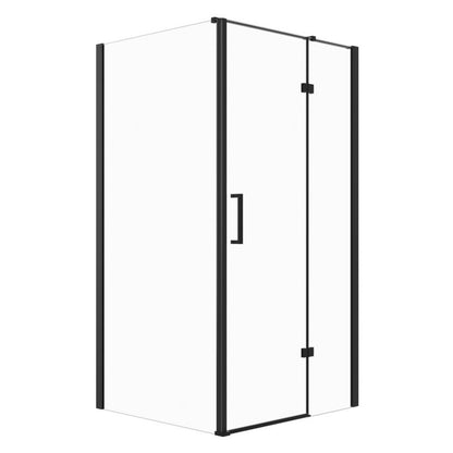 Rektangulært Brusekabine 90x70 cm Sort Hærdet Glas 6 mm
