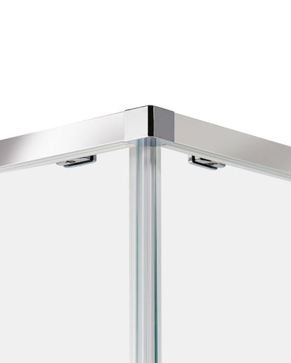 Kvadratisk Brusekabine 80 x 80 x 185 cm Gennemsigtigt Glas Sølvramme