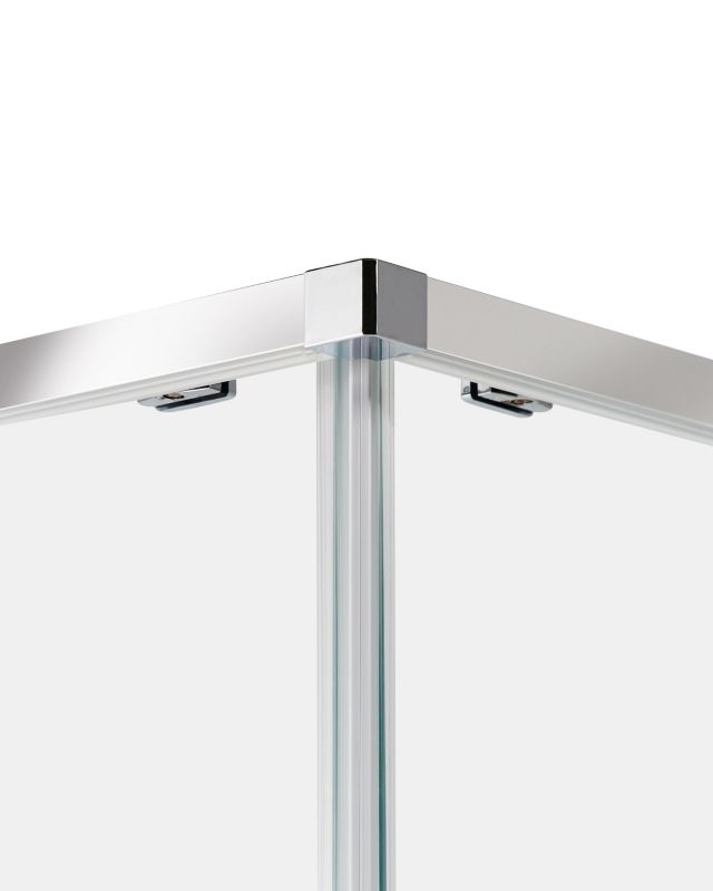Kvadratisk Brusekabine 80 x 80 x 185 cm Gennemsigtigt Glas Sølvramme