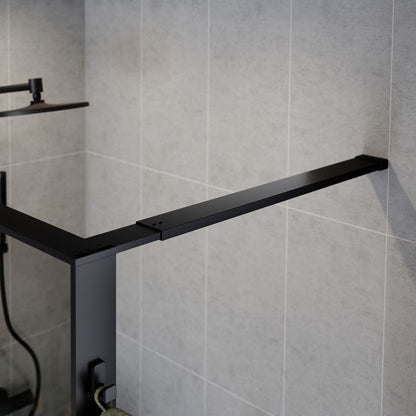 Walk-in Brusevæg Evanna 120 cm Grafit/Transparent | 5063022658555