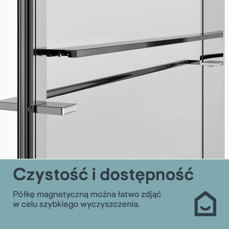 Walk-in Brusevæg Evanna 100 cm Krom/Transparent