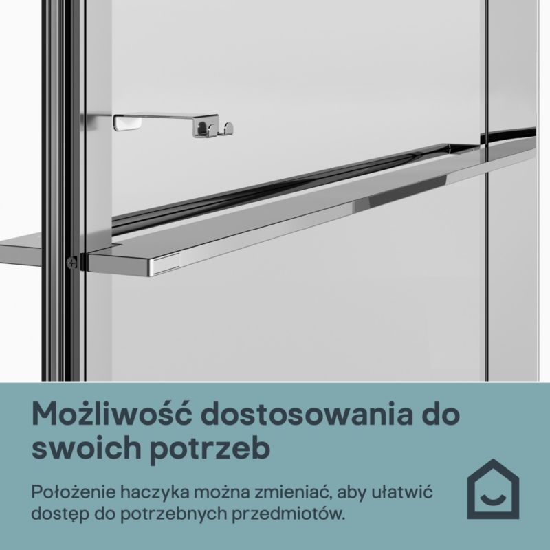 Walk-in Brusevæg Evanna 100 cm Krom/Transparent