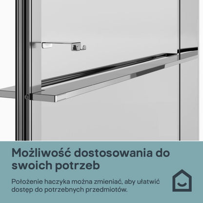 Walk-in Brusevæg Evanna 100 cm Krom/Transparent