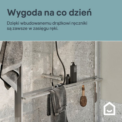 Walk-in Brusevæg Evanna 100 cm Krom/Transparent