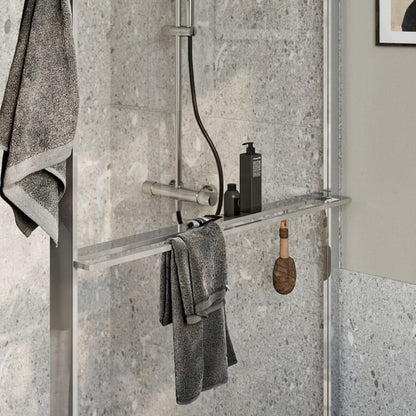 Walk-in Brusevæg Evanna 100 cm Krom/Transparent