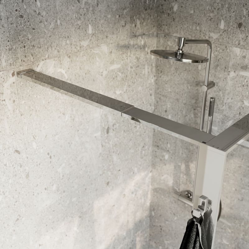 Walk-in Brusevæg Evanna 100 cm Krom/Transparent