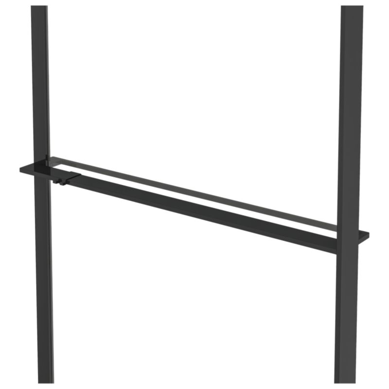Walk-in brusevæg 100 cm sort/transparent med hylde