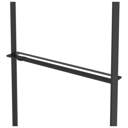 Walk-in brusevæg 100 cm sort/transparent med hylde