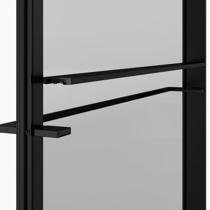 Walk-in Brusevæg 120 cm Sort/Transparent