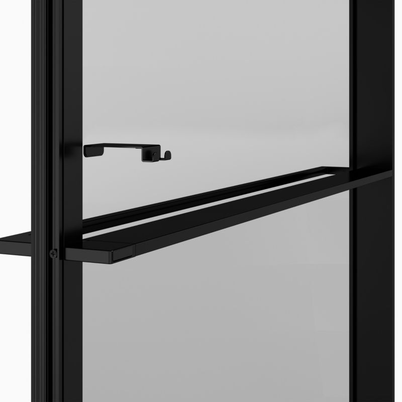 Walk-in Brusevæg 120 cm Sort/Transparent
