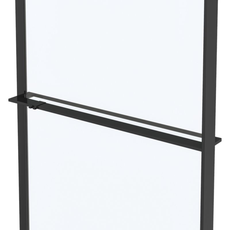 Walk-in Brusevæg 120 cm Sort/Transparent