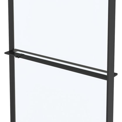 Walk-in Brusevæg 120 cm Sort/Transparent