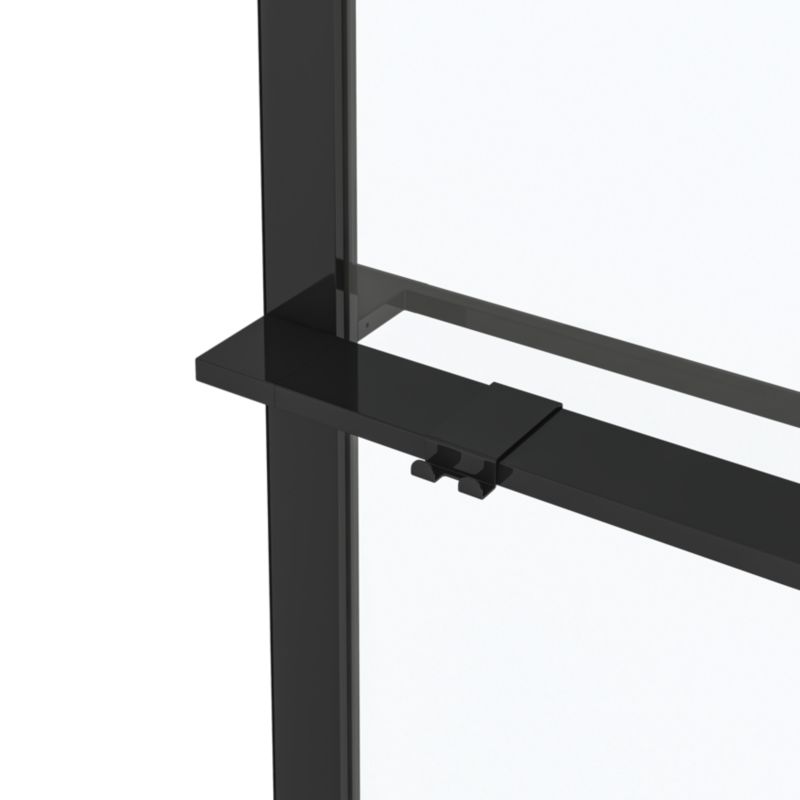 Walk-in Brusevæg 120 cm Sort/Transparent