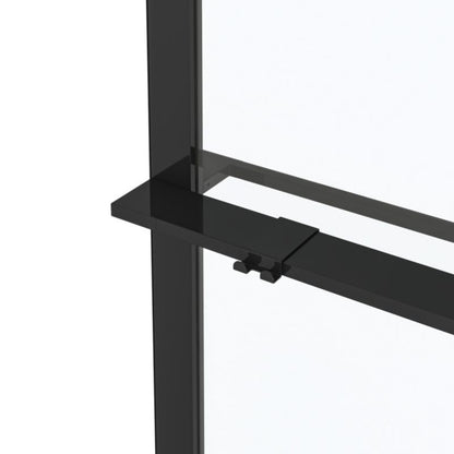 Walk-in Brusevæg 120 cm Sort/Transparent