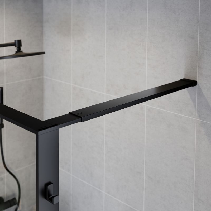 Walk-in Brusevæg 120 cm Sort/Transparent