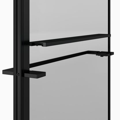Walk-in Brusevæg Evanna 120 cm Sort