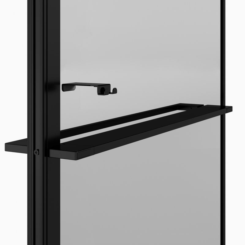 Walk-in Brusevæg Evanna 120 cm Sort