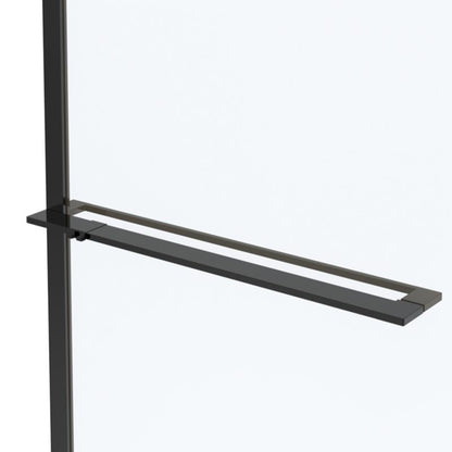 Walk-in Brusevæg Evanna 120 cm Sort
