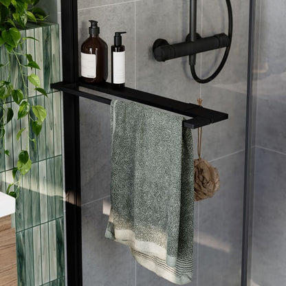 Walk-in Brusevæg Evanna 120 cm Sort