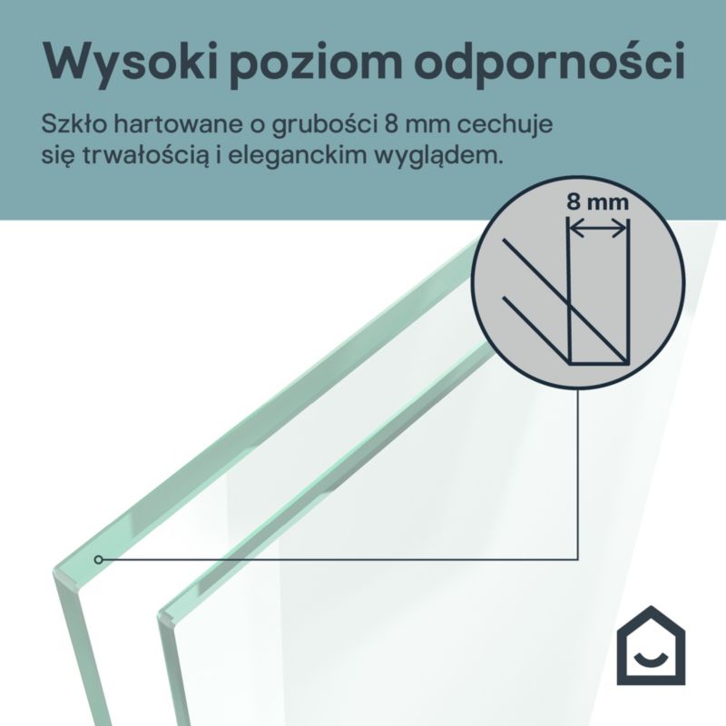Walk-in Brusevæg Evanna 120 cm Krom/Transparent
